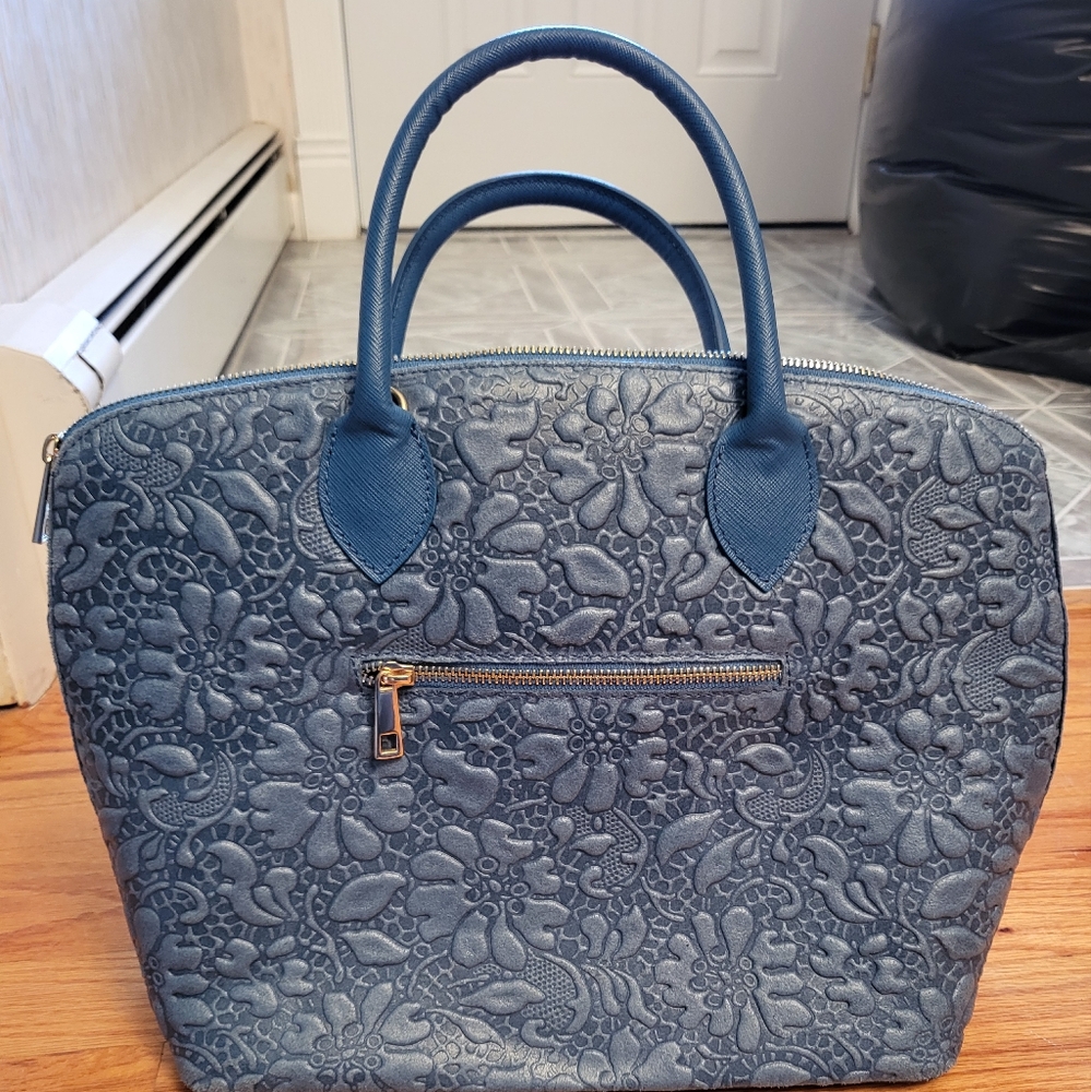 Vera Pelle Embossed satchel Made in Italy